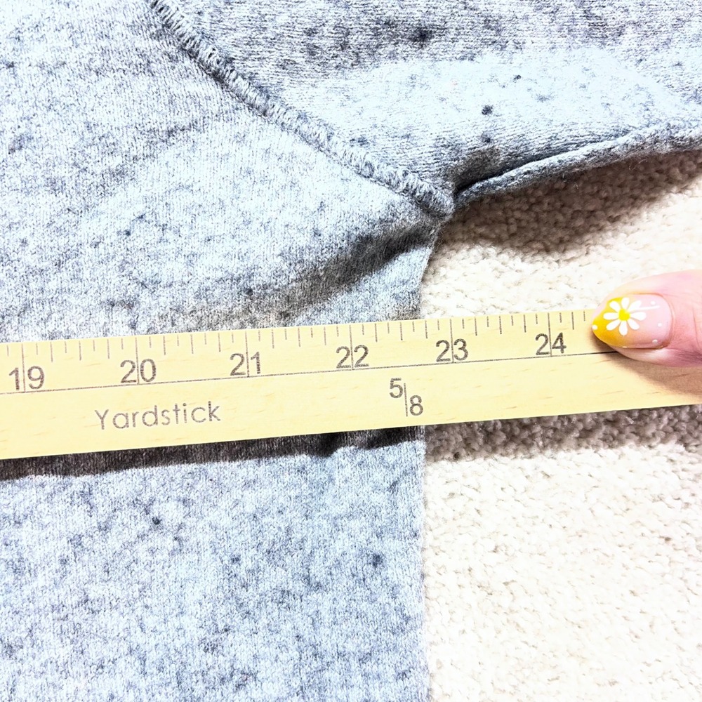 The North Face Quarter Zip Sweater Mens XL Gray Cotton Wool Blend Fleece Collar - Picture 4 of 11